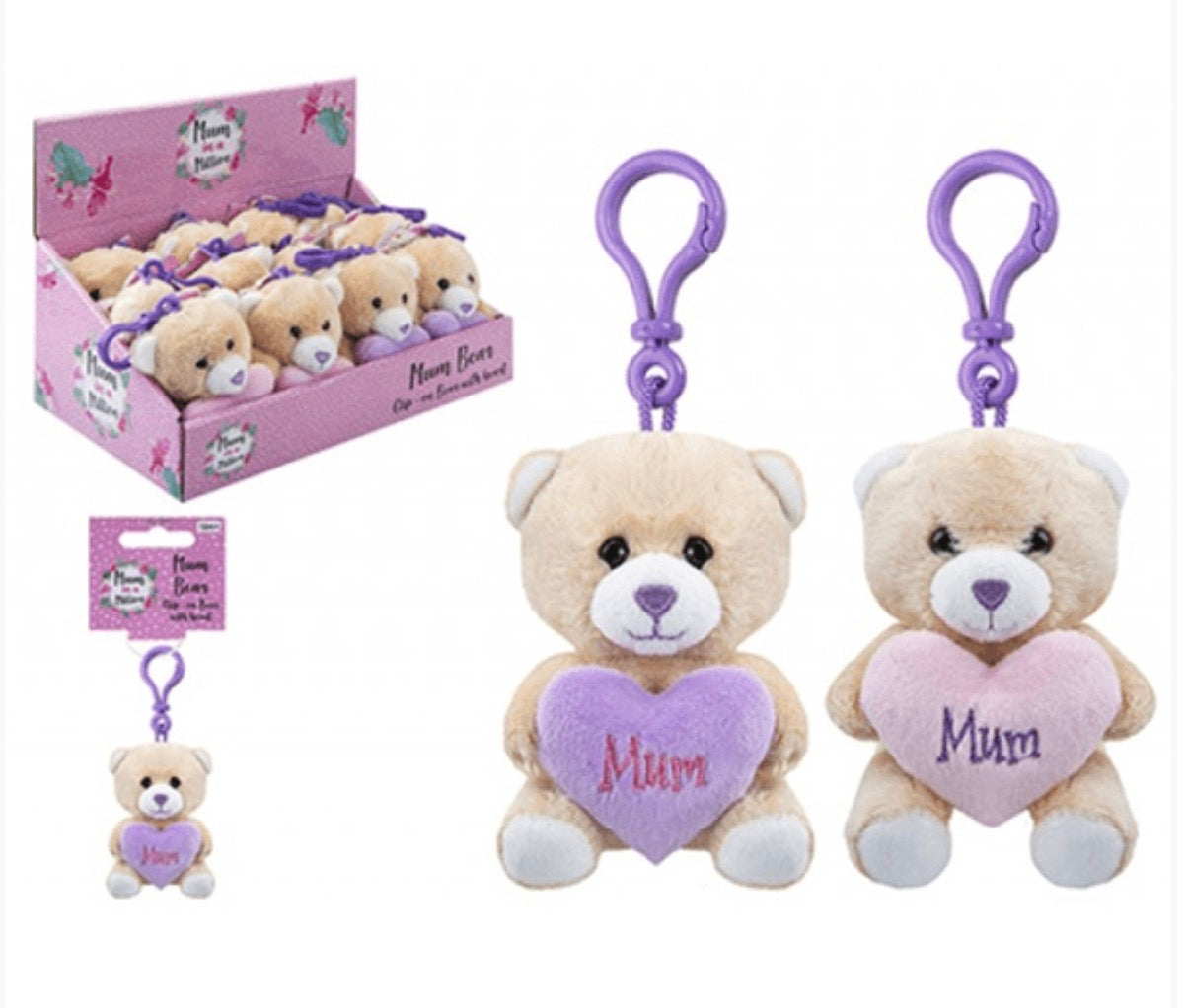 BEAR MUM KEYRING CLIP (4 Inch)