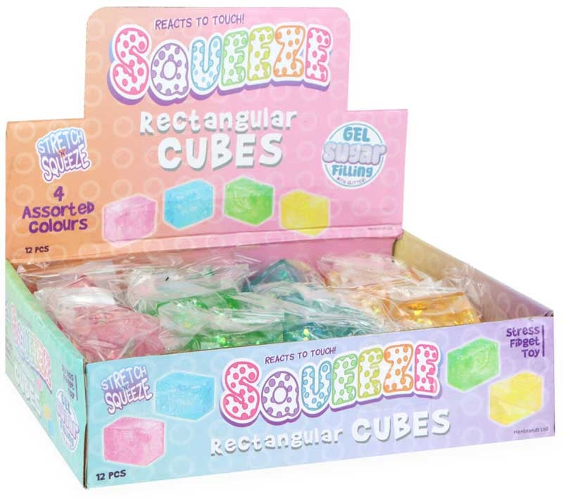SQUEEZE CUBE WITH SUGAR & SPARKLE ASSORTED
