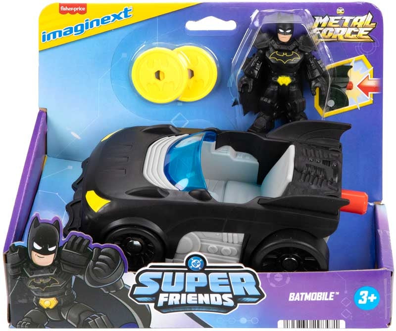 IMAGINEXT DC SUPER FRIENDS METAL FORCE BATMOBILE VEHICLE