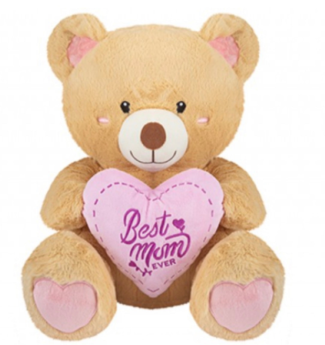 SITTING BERNIE BEAR WITH BEST MUM HEART(43cm)