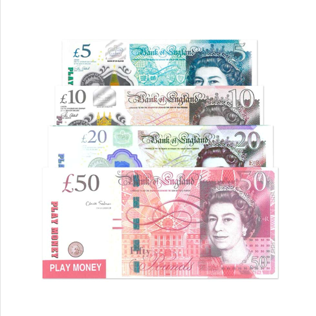 PLAY MONEY POUNDS PACK OF 12