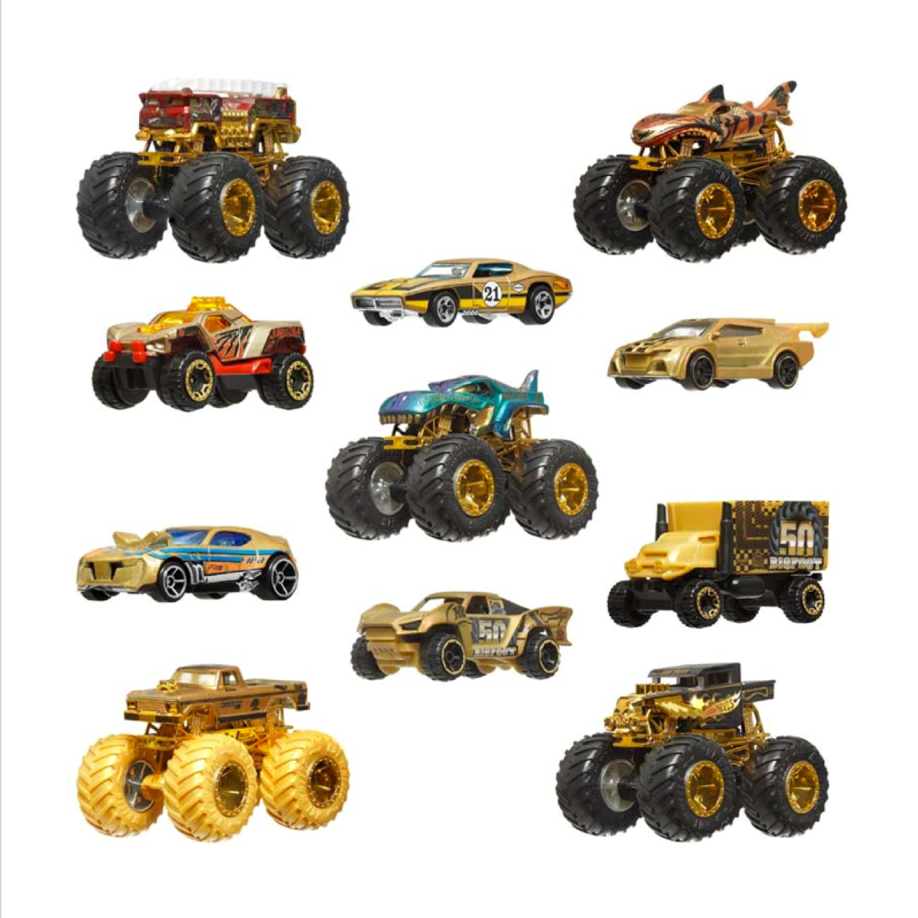 HOT WHEELS MONSTER TRUCKS TROPHY CHAMPIONS COLLECTION