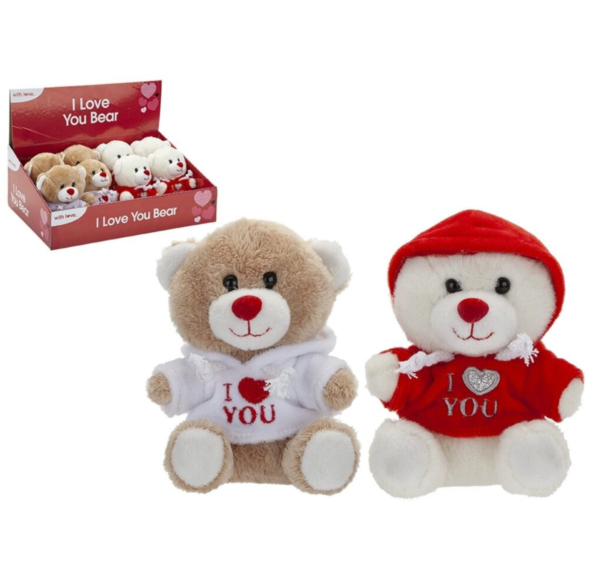 I LOVE YOU TEDDY BEAR WITH HOODIE 5 INCH