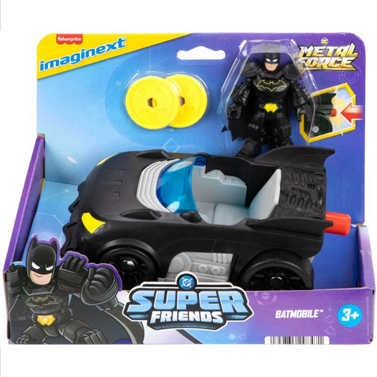 IMAGINEXT DC SUPER FRIENDS METAL FORCE BATMOBILE VEHICLE