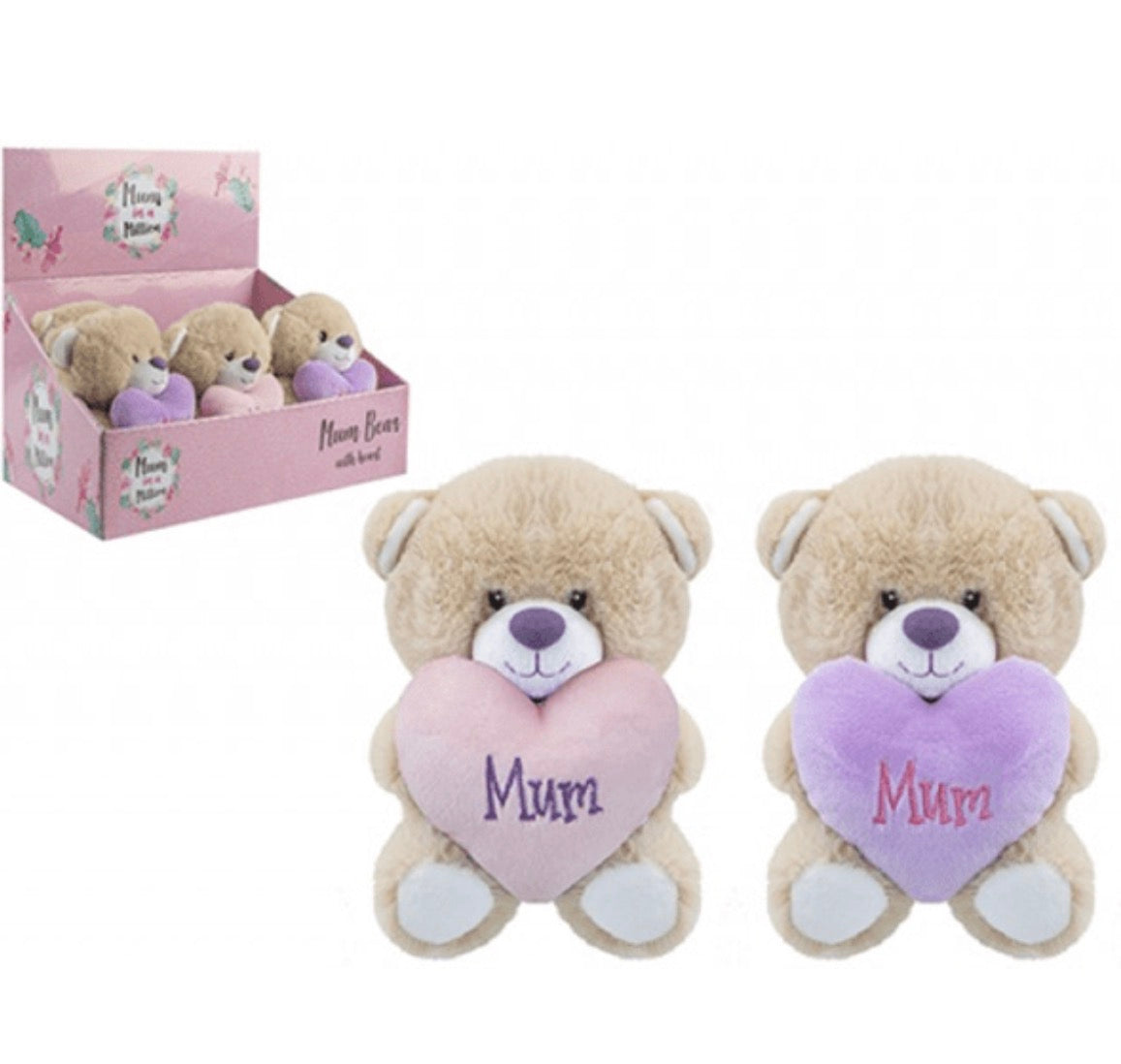 CUTE MUM BEAR WITH HEART (6 inch)