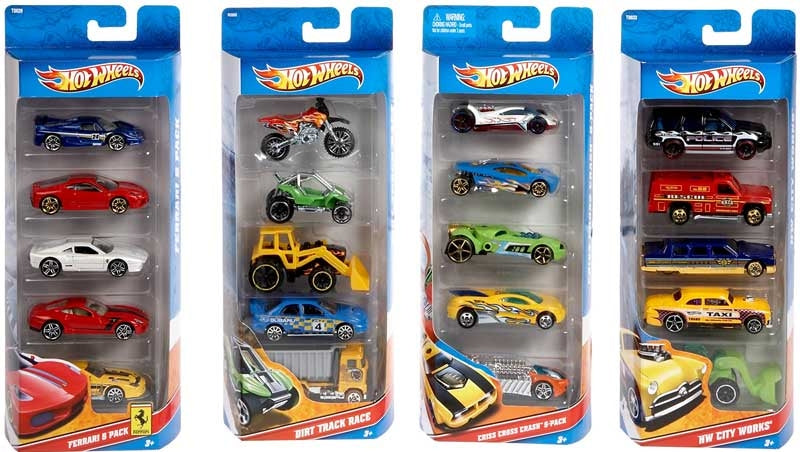 HOT WHEELS BASIC CAR 5 GIFT PACK ASSORTED