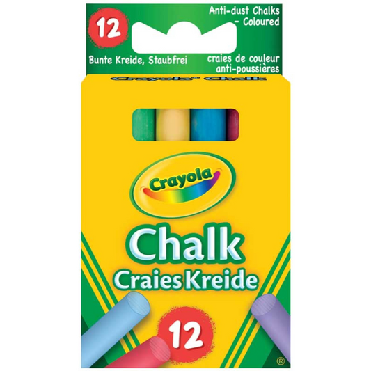 CRAYOLA ANTI DUST CHALK - COLOURED