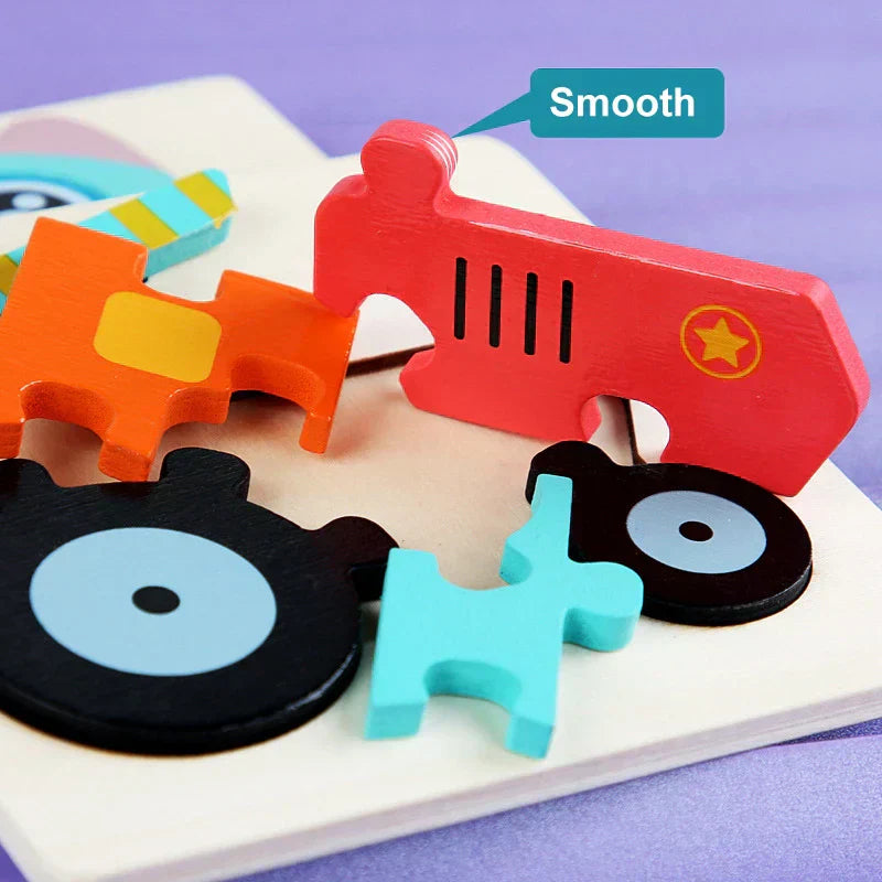 KIDS WOODEN PUZZLE 3D