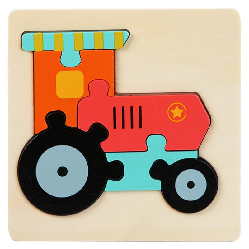 KIDS WOODEN PUZZLE 3D
