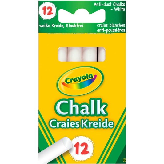 CRAYOLA ANTI DUST CHALK - WHITE