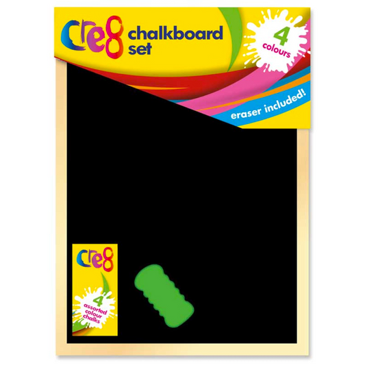 CHALK BOARD SET WITH CHALKS AND ERASER