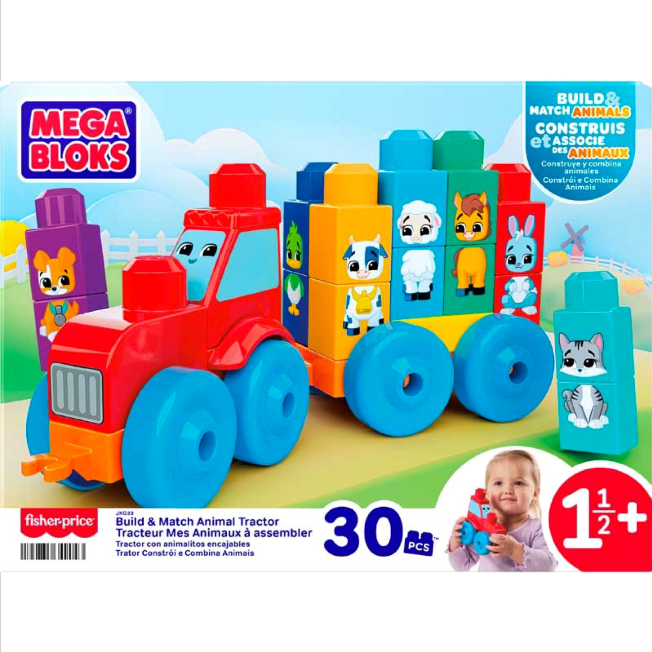 MEGA BLOKS BUILD & MATCH ANIMAL TRACTOR