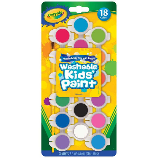 CRAYOLA 18 WASHABLE KIDS PAINT