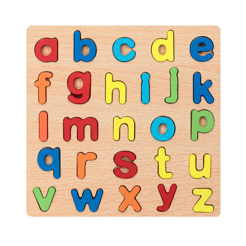 WOODEN COLOURFUL ALPHABET NUMBER MATCHING PUZZLE