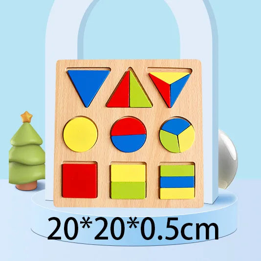 WOODEN COLOURFUL ALPHABET NUMBER MATCHING PUZZLE