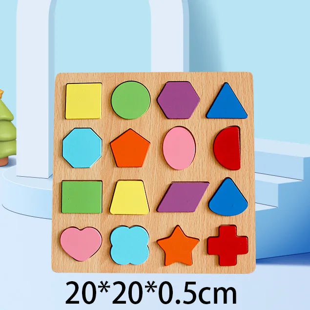 WOODEN COLOURFUL ALPHABET NUMBER MATCHING PUZZLE